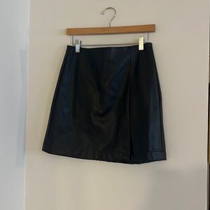Anthropologie Faux Leather Mini Skirt